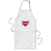 Grandpa - Custom Heart Tattoo T-shirts & Gifts Aprons