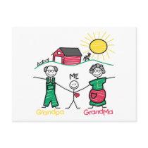 Grandpa Grandma & Me Post Card