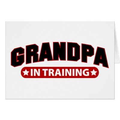 Grandpa In Training Greeting Card by babyfactory