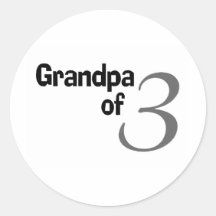 Grandpa Of 3 Stickers