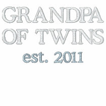GRANDPA OF TWINS est. 20XX [Add Your Year] embroidered shirts