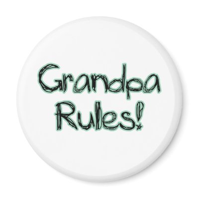 Grandpa Rules! Fridge Magnets by MyGrandparentsRock