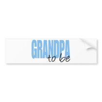 Grandpa To Be (Blue Block Font) Bumper Stickers