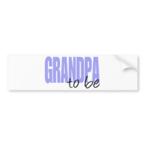 Grandpa To Be (Purple Block Font) Bumper Stickers