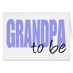 Grandpa To Be (Purple Block Font) Cards
