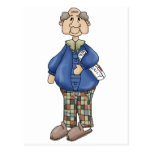 Grandpa with Newspaper Design Postcard