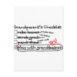 Grandparents' Checklist Postcards
