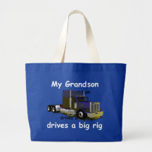 Grandparents: grandson trucker - canvas bag