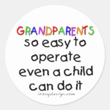 Grandparents Love Round Sticker