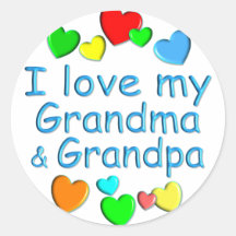 Grandparents Round Sticker