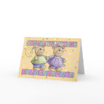 Grandparents To New Baby Twins Congratulations Card