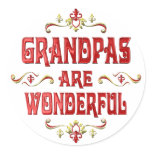 Grandpas are Wonderful Round Stickers