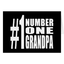 Grandpas Birthdays & Christmas Number One Grandpa Greeting Cards