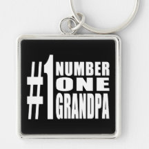 Grandpas Birthdays & Christmas Number One Grandpa Key Chain