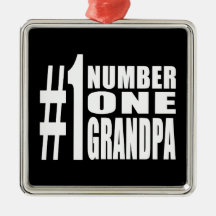 Grandpas Birthdays & Christmas Number One Grandpa Christmas Tree Ornament