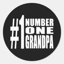 Grandpas Birthdays & Christmas Number One Grandpa Sticker