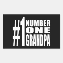 Grandpas Birthdays & Christmas Number One Grandpa Rectangular Sticker