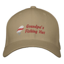 Grandpa's Fishing Hat Customizable Embroidered Baseball Caps