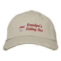 Grandpa's Fishing Hat Customizable Embroidered Hat