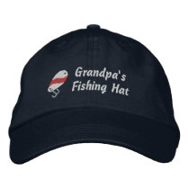 Grandpa's Fishing Hat Customizable Embroidered Baseball Caps