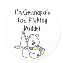 Grandpas Ice Fishing Buddy Sticker