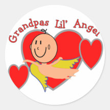 "Grandpas Lil' Angel" T-Shirts & Gifts All Ages Sticker