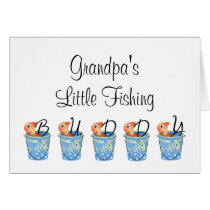 Grandpa's Little Fishing Buddy Greeting Cards