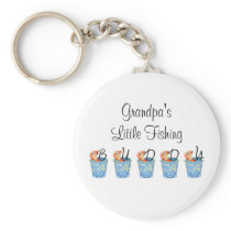 Grandpa's Little Fishing Buddy Key Chains