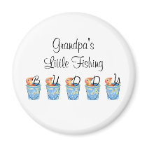 Grandpa's Little Fishing Buddy Magnet