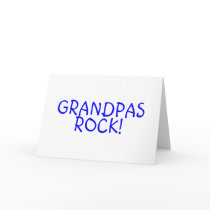 Grandpas Rock Blue Greeting Card