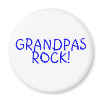Grandpas Rock Blue Fridge Magnets