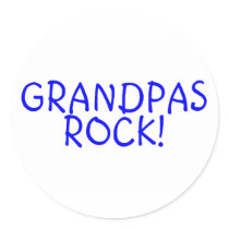 Grandpas Rock Blue Stickers