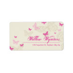 GRANDS JOINTS D'ÉTIQUETTE : : papillons 4 Étiquettes D’adresse