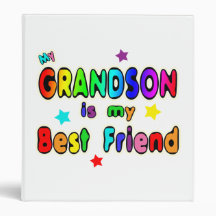 Grandson Best Friend 3 Ring Binders