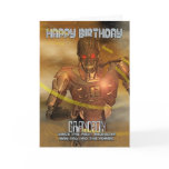 Grandson Birthday Card With Cyborg - Modern Robot