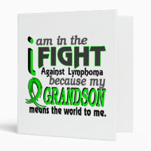 Grandson Means The World To Me Lymphoma Vinyl Binder