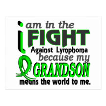 Grandson Means The World To Me Lymphoma Postcards