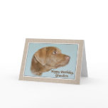 Grandson's Birthday Card with Labrador Dog