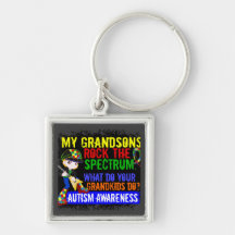 Grandsons Rock The Spectrum Autism Key Chain