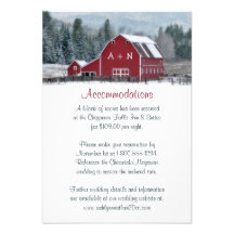 Grange rouge de monogramme dans la carte de clôtur invitations personnalisées