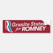Granite Staters For Romney Stickers CUSTOM COLOR Bumper Stickers