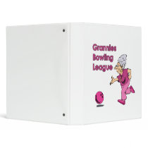 Grannies Bowling League 3 Ring Binder