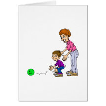 Granny & Boy Bowling Greeting Cards