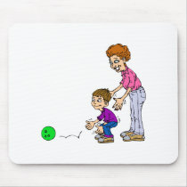 Granny & Boy Bowling mousepads