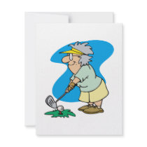 Granny Golfer Personalized Announcement