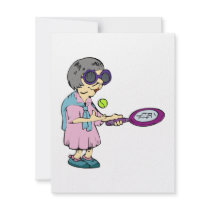 Granny Tennis Personalized Invitation