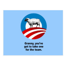 Granny you've got to take one for the team postcards