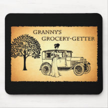 Granny's Grocery Getter Mouse Pads