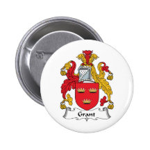 Grant Family Crest Pinback Buttons