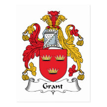 Grant Family Crest Postcard